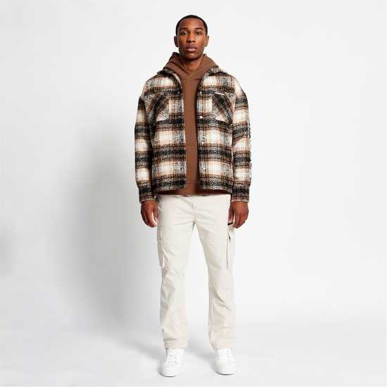 Chrysl Boxy Check Shacket  