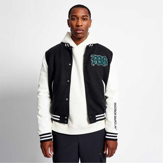 Мъжки якета и палта Вълнено Яке Madison Barclay Lincoln Baseball Wool Jacket Вълнено Яке Madison Barclay Lincoln Baseball Wool Jacket Мъжки якета и палта