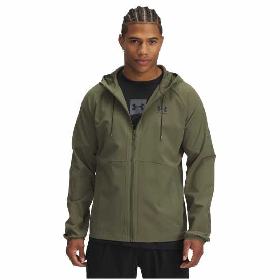 Under Armour Men's Stretch Wind-Resistant Windbreaker Green Under Armour Men's Stretch Wind-Resistant Windbreaker Green