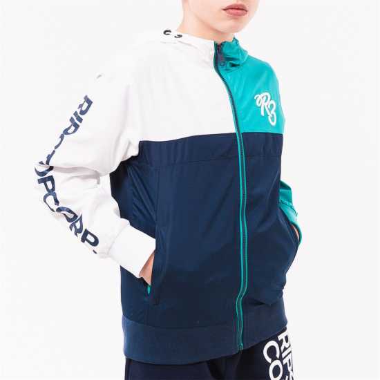 Ripstop Kids' Twinface Long Sleeve Hooded Windbreaker  