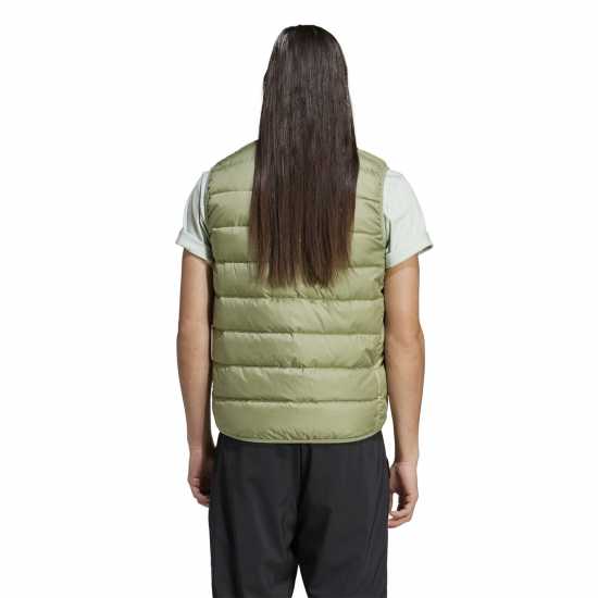 Adidas Essentials 3-Stripes Light Down Vest Зелен палатка Мъжки якета и палта