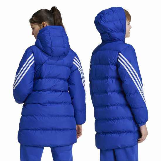 Adidas Подплатено Детско Яке Future Icons Long Padded Jacket Juniors Полу синьо 