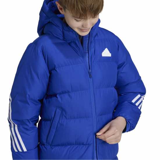 Adidas Подплатено Детско Яке Future Icons Long Padded Jacket Juniors Полу синьо 