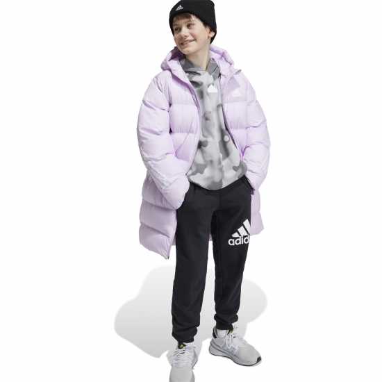 Adidas Подплатено Детско Яке Future Icons Long Padded Jacket Juniors Ледена лаванда 