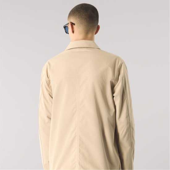 Мъжки якета и палта Pretty Green Didsbury Overshirt Пясък Pretty Green Didsbury Overshirt Пясък Мъжки якета и палта