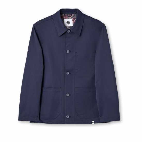 Мъжки якета и палта Pretty Green Didsbury Overshirt Морска синьо Pretty Green Didsbury Overshirt Морска синьо Мъжки якета и палта