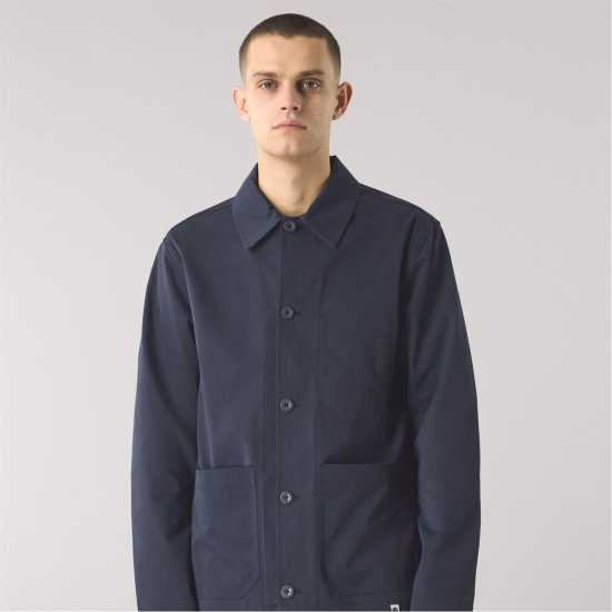 Мъжки якета и палта Pretty Green Didsbury Overshirt Морска синьо Pretty Green Didsbury Overshirt Морска синьо Мъжки якета и палта