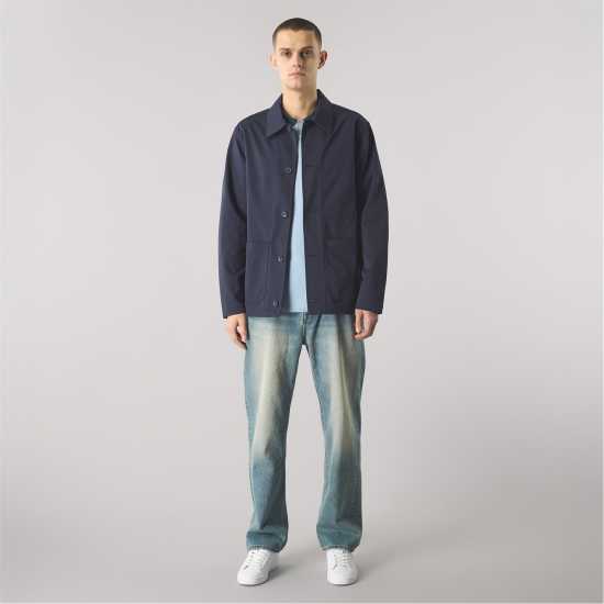 Мъжки якета и палта Pretty Green Didsbury Overshirt Морска синьо Pretty Green Didsbury Overshirt Морска синьо Мъжки якета и палта