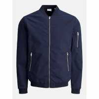Jack And Jones Мъжко Яке Бомбър Rush Bomber Jacket Mens Plus Size Нави блейзър
