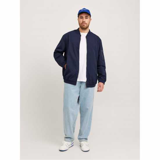 Jack And Jones Мъжко Яке Бомбър Rush Bomber Jacket Mens Plus Size Нави блейзър Jack And Jones Мъжко Яке Бомбър Rush Bomber Jacket Mens Plus Size Нави блейзър