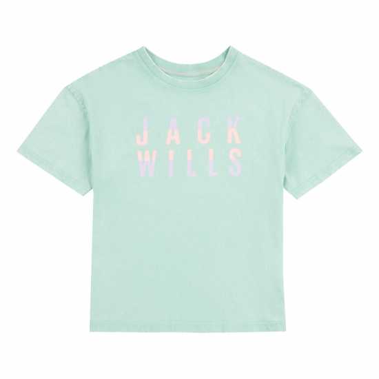 Jack Wills Regular Fit T-Shirt Junior Girls Ice Green Детски тениски и фланелки
