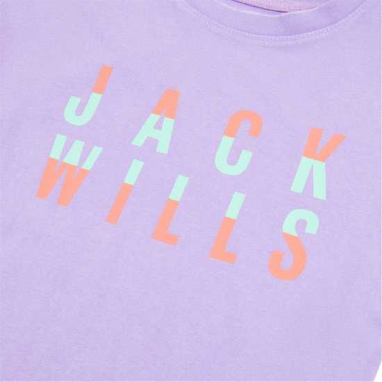 Jack Wills Regular Fit T-Shirt Junior Girls Pastel Lilac Детски тениски и фланелки