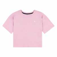 Jack Wills Regular Fit T-Shirt Junior Girls Pink Lady Marl Детски тениски и фланелки
