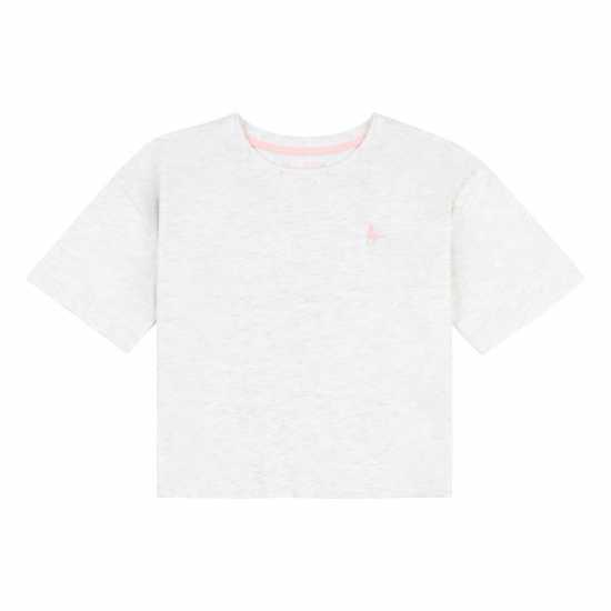 Jack Wills Regular Fit T-Shirt Junior Girls Oatmeal Heather Детски тениски и фланелки