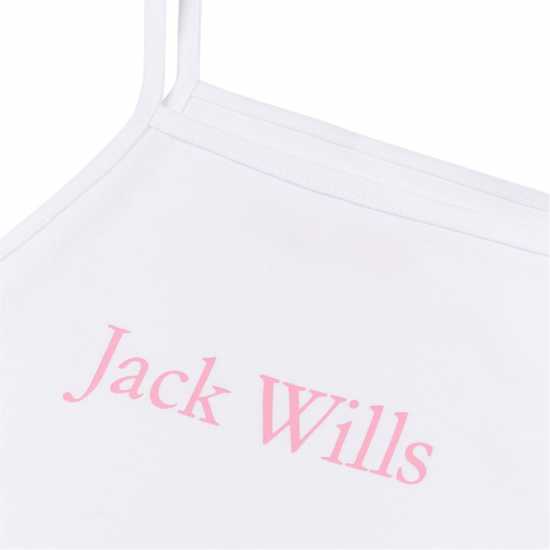 Jack Wills Junior Embroidered Vests Bright White Детски потници
