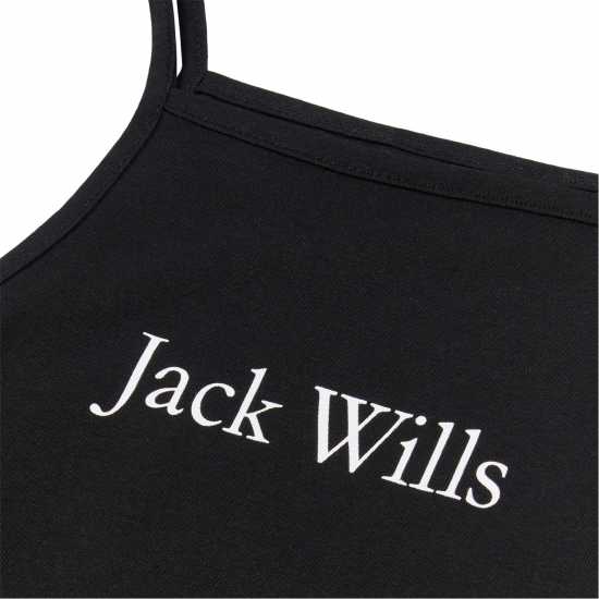 Jack Wills Junior Embroidered Vests Black Детски потници