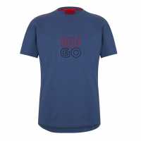 Hugo Boss Hugo Embroidered Stacked Logo T-Shirt Open Blue 468 Мъжки пижами