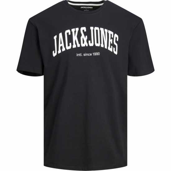 Jack And Jones Josh Short Sleeve Crew Neck T-Shirt Black Мъжки ризи