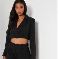I Saw It First Petite Woven Cropped Fitted Blazer