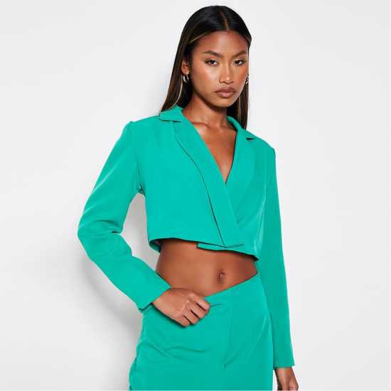 I Saw It First Petite Woven Cropped Fitted Blazer  - Дамски грейки