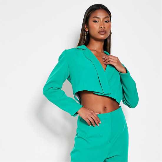 I Saw It First Petite Woven Cropped Fitted Blazer  - Дамски грейки