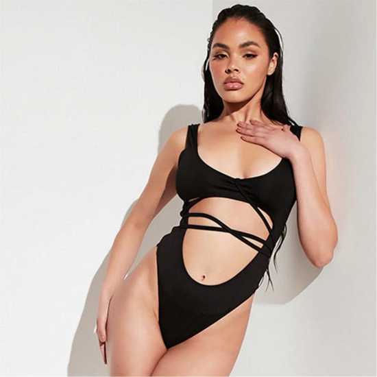 Strappy Cut Out Swimsuit  Дамски бански