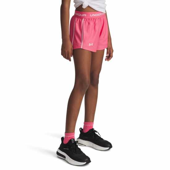 Under Armour Къси Панталони Момичета Play Up Shorts Junior Girls Rebel Pink Детски къси панталони