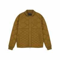 Lyle And Scott Ватирано Пилотско Яке Men's Quilted Bomber Jacket Ранкин Олива 