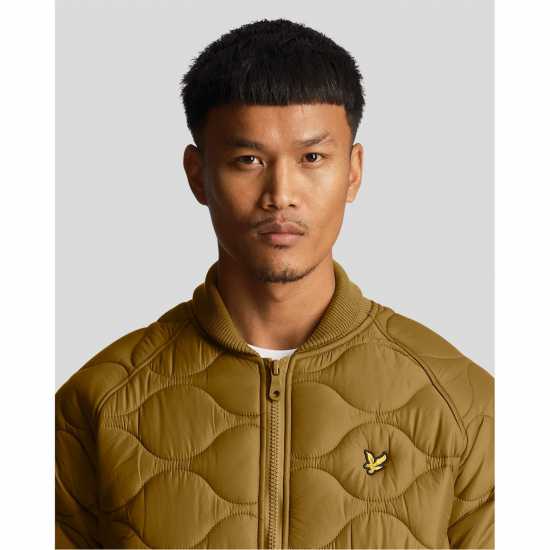 Lyle And Scott Ватирано Пилотско Яке Men's Quilted Bomber Jacket Ранкин Олива Lyle And Scott Ватирано Пилотско Яке Men's Quilted Bomber Jacket Ранкин Олива