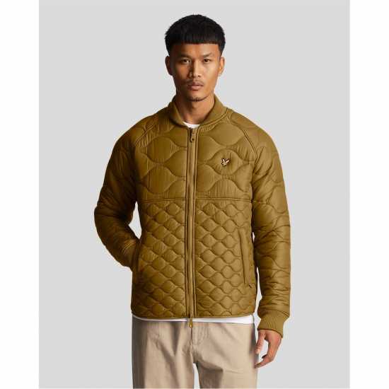 Lyle And Scott Ватирано Пилотско Яке Men's Quilted Bomber Jacket Ранкин Олива Lyle And Scott Ватирано Пилотско Яке Men's Quilted Bomber Jacket Ранкин Олива