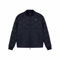 Lyle And Scott Ватирано Пилотско Яке Men's Quilted Bomber Jacket Тъмно морско синьо 
