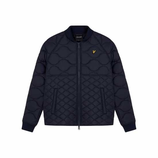 Lyle And Scott Ватирано Пилотско Яке Men's Quilted Bomber Jacket Тъмно морско синьо 