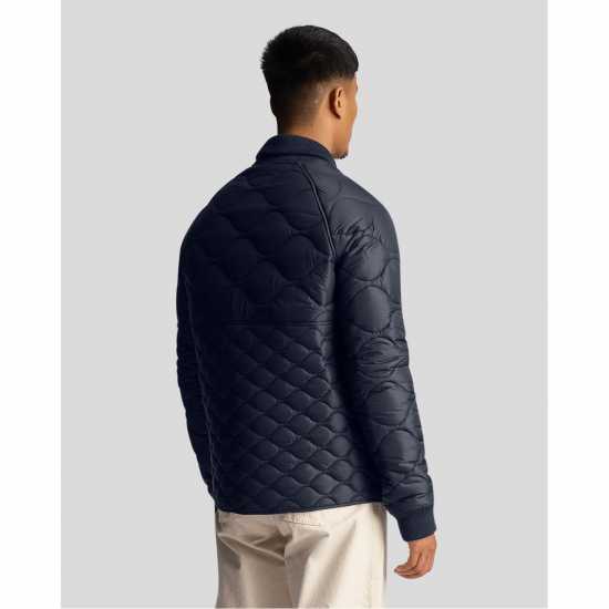 Lyle And Scott Ватирано Пилотско Яке Men's Quilted Bomber Jacket Тъмно морско синьо 