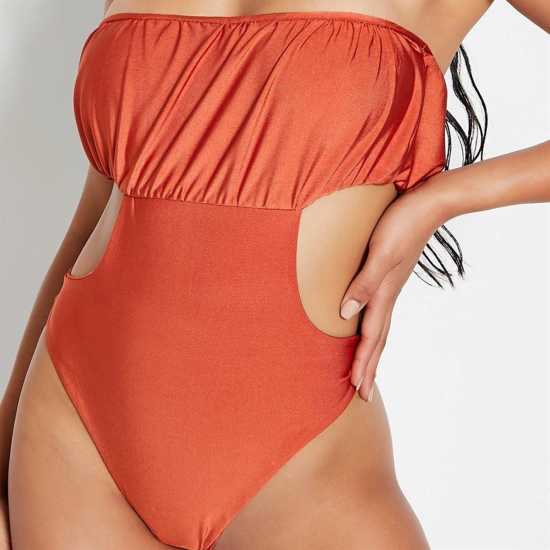 I Saw It First Ruched Bust Cut Out Swimsuit  Бикини танкини шорти