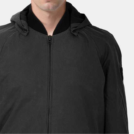 Lyle And Scott Пилотско Яке Men's Wax Bomber Jacket Jet Black 