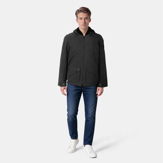 Lyle And Scott Пилотско Яке Men's Wax Bomber Jacket Jet Black 