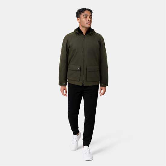 Lyle And Scott Пилотско Яке Men's Wax Bomber Jacket Олива Сива Lyle And Scott Пилотско Яке Men's Wax Bomber Jacket Олива Сива