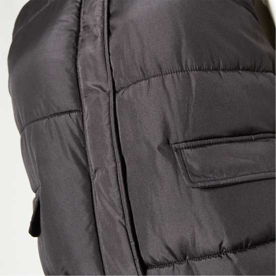 Plus Size Recycled Longline Puffer Gilet  - Дамски якета и палта