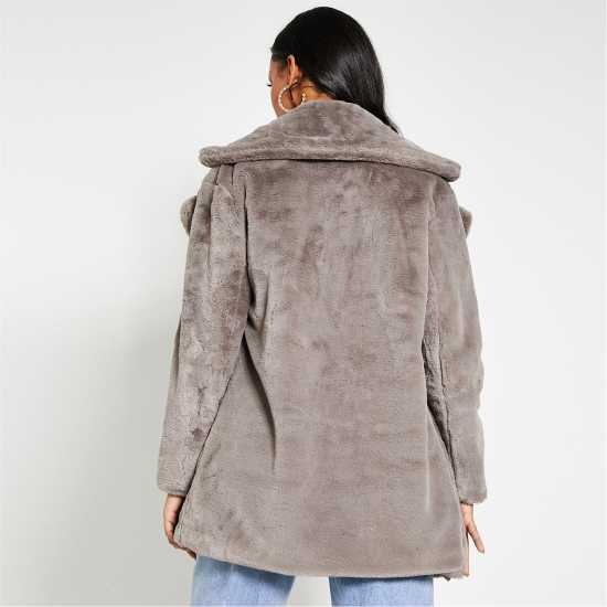 Faux Fur Mid Length Coat  Дамски якета и палта