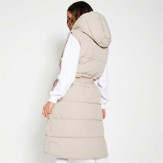 Belted Hooded Midaxi Gilet  Дамски якета и палта