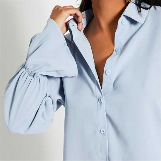 I Saw It First Elasticated Cuff Button Up Shirt  - Дамски ризи и тениски