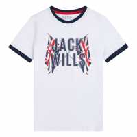 Jack Wills Great Britain Ringer T-Shirt Junior Boys  Детски тениски и фланелки