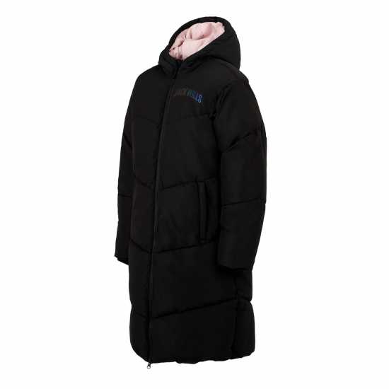 Jack Wills Long Line Puffa Jn99 Black Детски якета и палта