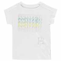Sale Converse Tie Front T-Shirt Junior Girls White Детски ризи