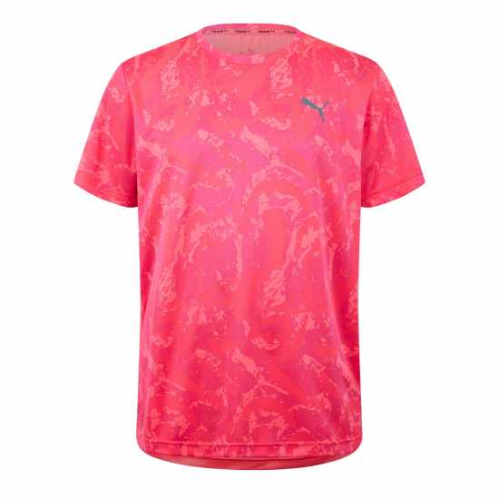 Puma Train All Day Camo Tee Speed Brights Gym Top Mens Залез на слънцето Мъжки тениски и фланелки
