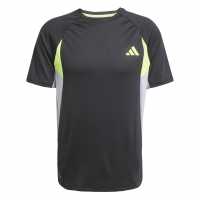 Adidas Мъжка Риза Climacool Colorblock T-Shirt Mens Черно Мъжки тениски и фланелки