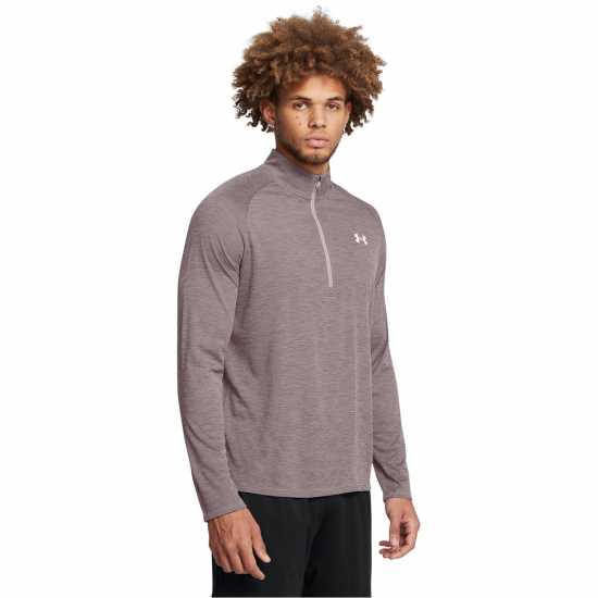 Under Armour Tech™ ½ Zip Long Sleeve Mens Тетра Сиво Мъжки тениски и фланелки