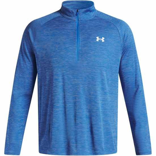 Under Armour Tech™ ½ Zip Long Sleeve Mens Blue Atlantis Мъжки тениски и фланелки