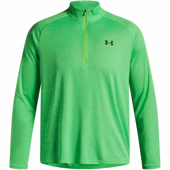 Under Armour Tech™ ½ Zip Long Sleeve Mens Кибер Зелено/Черно Мъжки тениски и фланелки