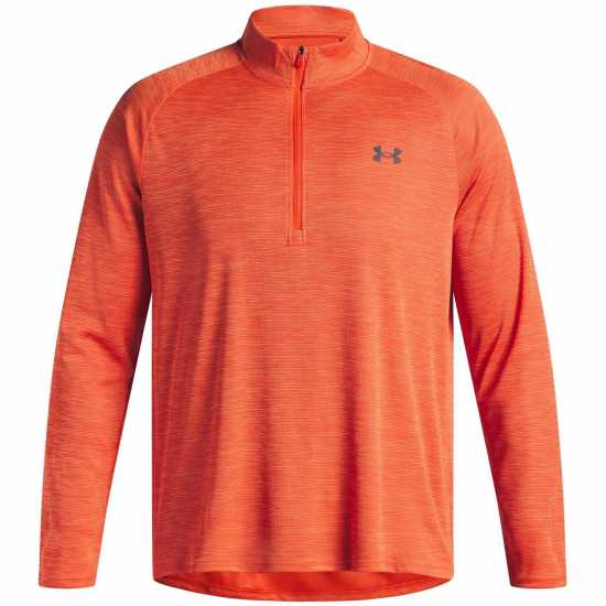 Under Armour Tech™ ½ Zip Long Sleeve Mens Червено/Кастлрок Мъжки тениски и фланелки